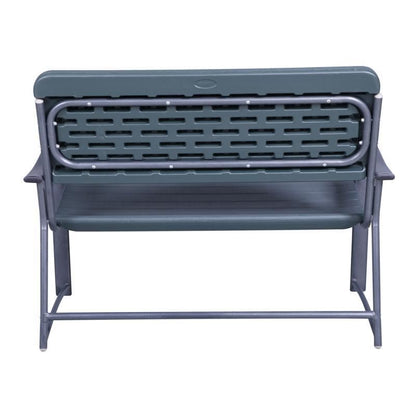 Banca de gradina, plastic, structura metal, 117x68x92 cm, New Style