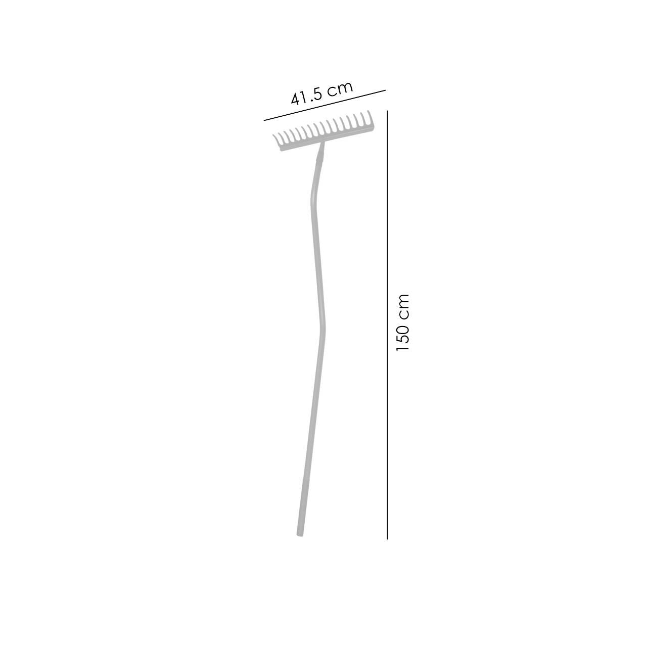 Grebla pentru frunze, gradina, coada metal, 16 dinti, 41.5x150 cm, Richmann Exclusive