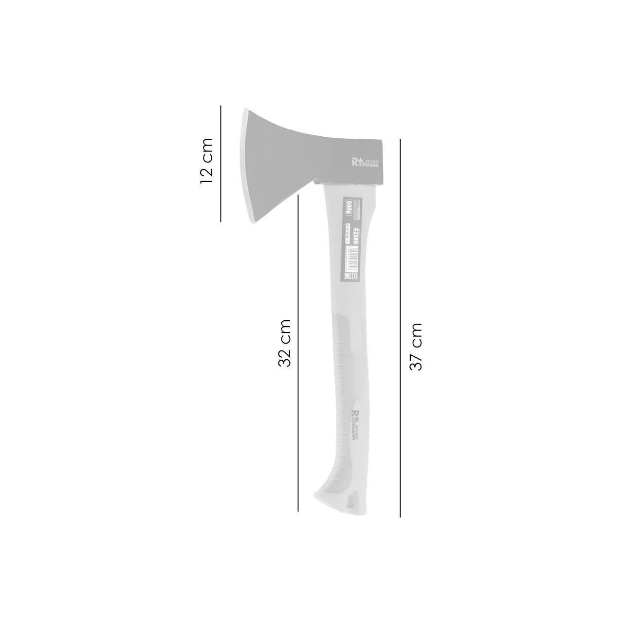 Toporisca, coada fibra, 800 g, 12x37 cm, Richmann Exclusive