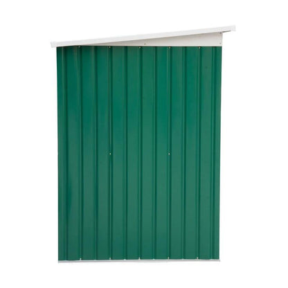 Casuta/magazie/sopron de gradina pentru depozitare unelte, otel, verde, 280x130x172 cm