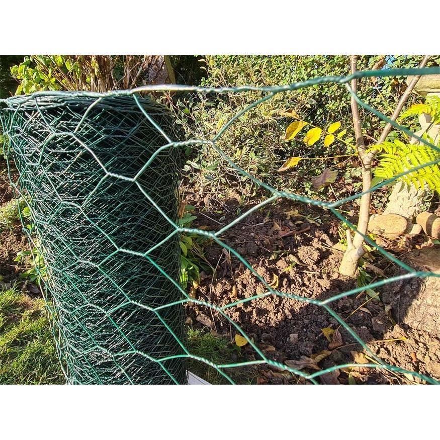 Gard plasa rabitz, pvc, verde, 13 mm, 0.9 mm, inaltime 1 m, lungime 25 m