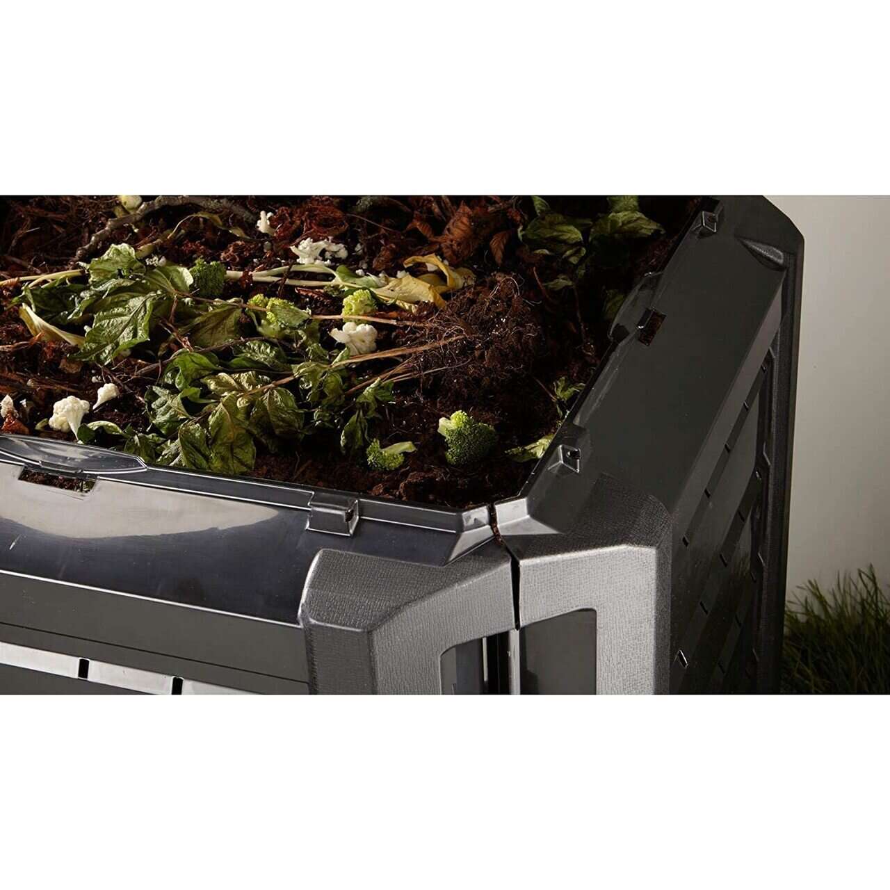 Compostor de gradina, 3 module, Module Compogreen, 1200 L,  negru, 198x71.9x82.6 cm, Prosperplast