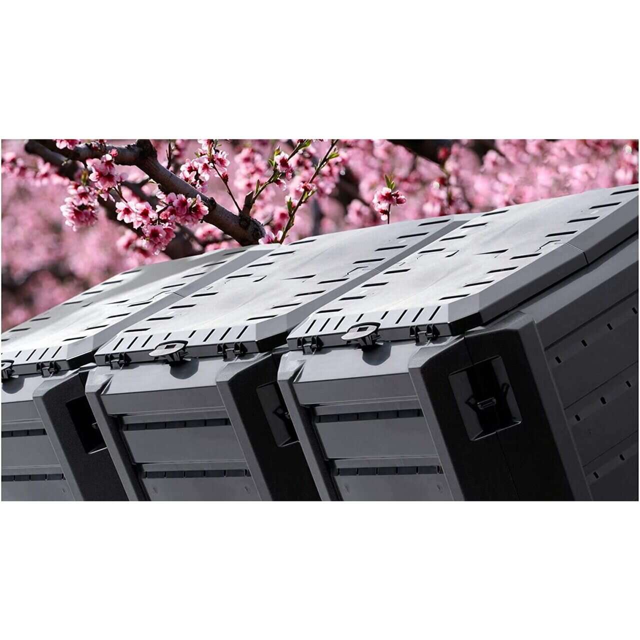 Compostor de gradina, 3 module, Module Compogreen, 1200 L,  negru, 198x71.9x82.6 cm, Prosperplast