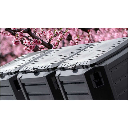Compostor de gradina, 3 module, Module Compogreen, 1200 L,  negru, 198x71.9x82.6 cm, Prosperplast