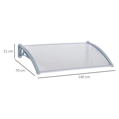 Copertina marchiza, PVC si aluminiu, gri, 140x70x21 cm