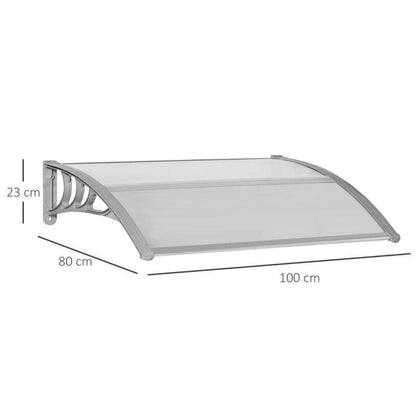 Copertina marchiza, policarbonat, transparent, 100x80x23 cm