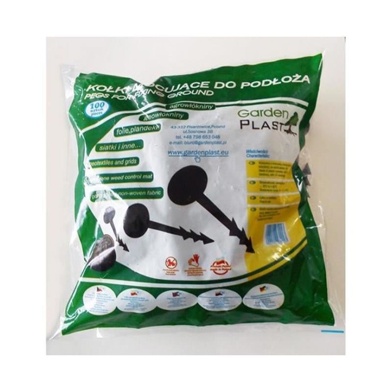 Cui plastic, fixare folii, tip harpon, set 50 buc, 25x100 mm
