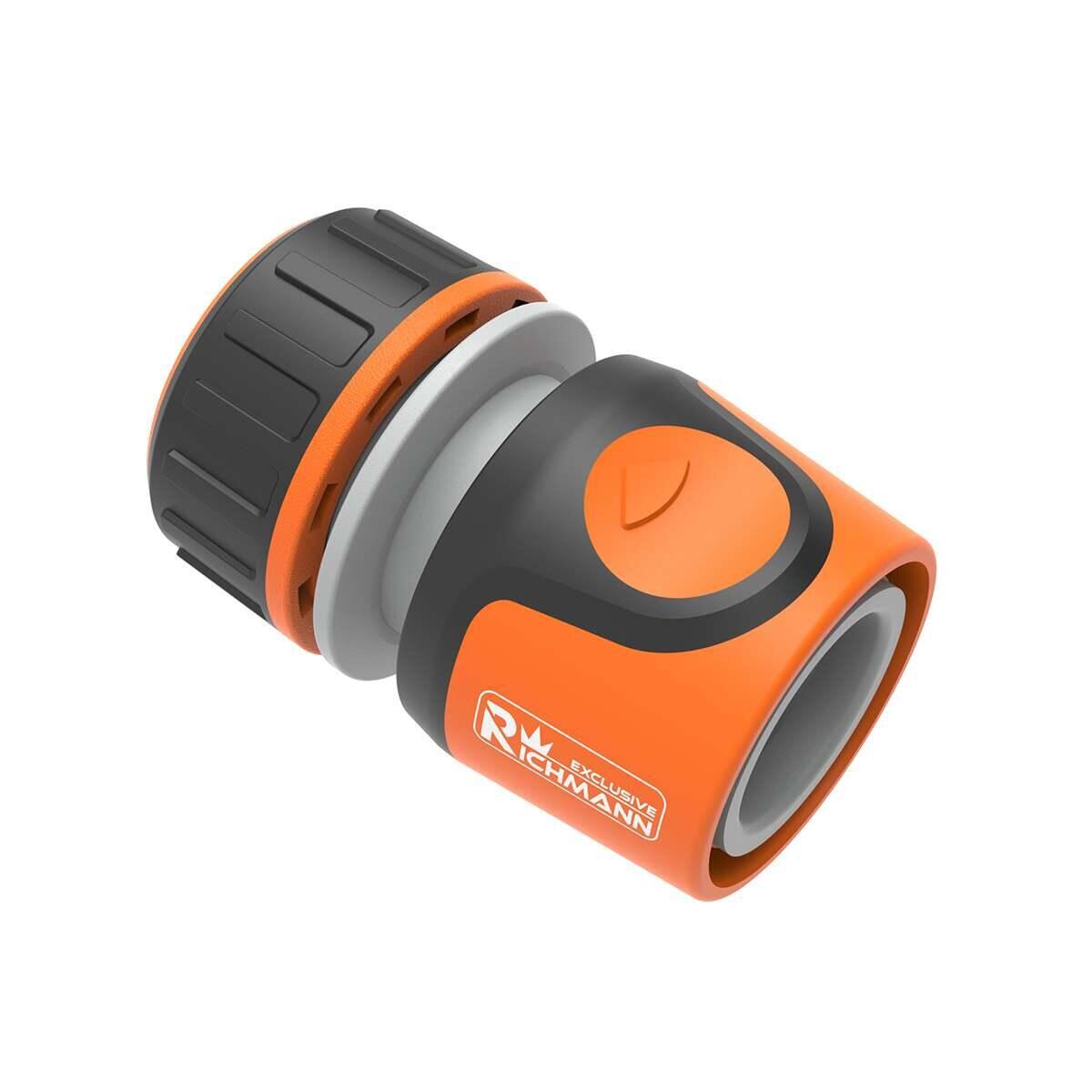 Furtun de gradina, 4 straturi, flexibil, ranforsat, 1/2", 30 m, cuple, adaptor, Richmann Exclusive