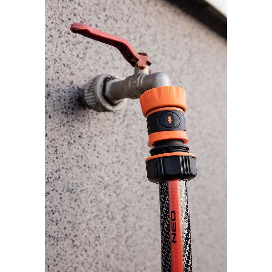 Cupla rapida, cu stop, bimaterial, 1/2", NEO