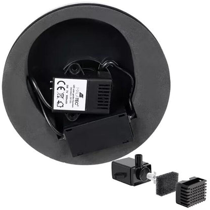 Decoratiune gradina tip fantana arteziana cu lumini LED, Gardlov, plutitoare, incarcare solara, 16x4 cm