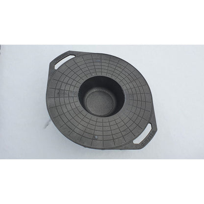 Disc pentru gratar, fonta, tip grill, cu picioare, 52 cm, Mixt Barbeque