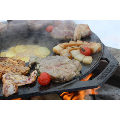 Disc pentru gratar, fonta, tip grill, cu picioare, 52 cm, Mixt Barbeque