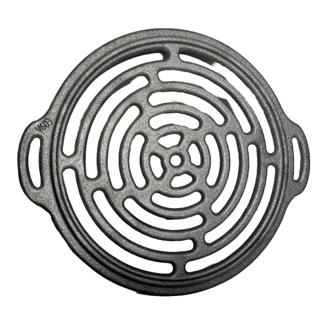 Disc pentru gratar, fonta, tip grill, cu picioare, set 4 piese, 49.5 cm