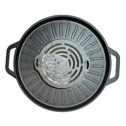 Disc pentru gratar, fonta, tip grill, cu picioare, set 4 piese, 49.5 cm