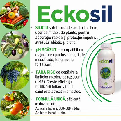 Eckosil Îngrășământ Lichid Cu Siliciu Pentru Vie, Pomi, Legume Și Cereale