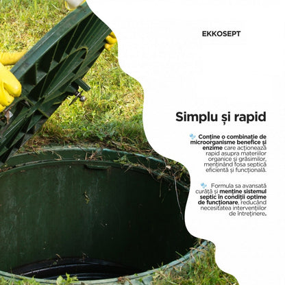 Ekkosept - Bioactivator Organic pentru Fose Septice - Microorganisme si Enzime, Fara Vidanjari Frecvente