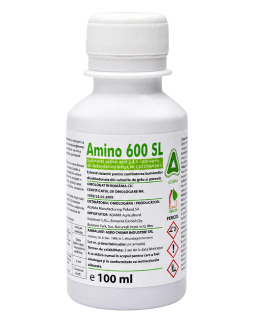 Amino 600 SL - Erbicid Postemergent Selectiv, Acid 2,4-D, Buruieni Dicotiledonate, Grau, Porumb, Adama