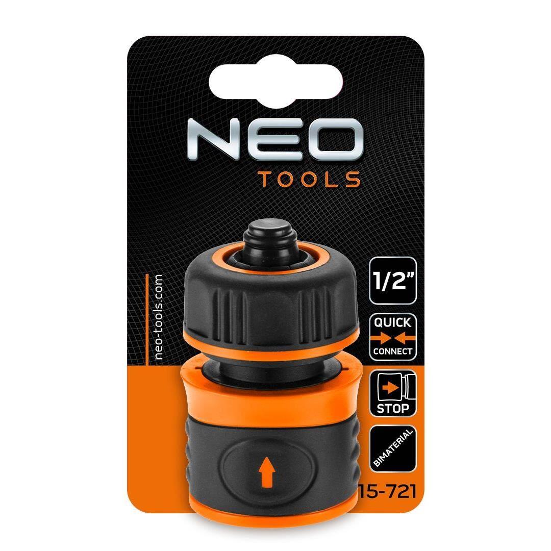 Furtun de gradina, NEO, cu pistol de stropit, carucior cu tambur, accesorii, 6 straturi, 1/2", 50 m