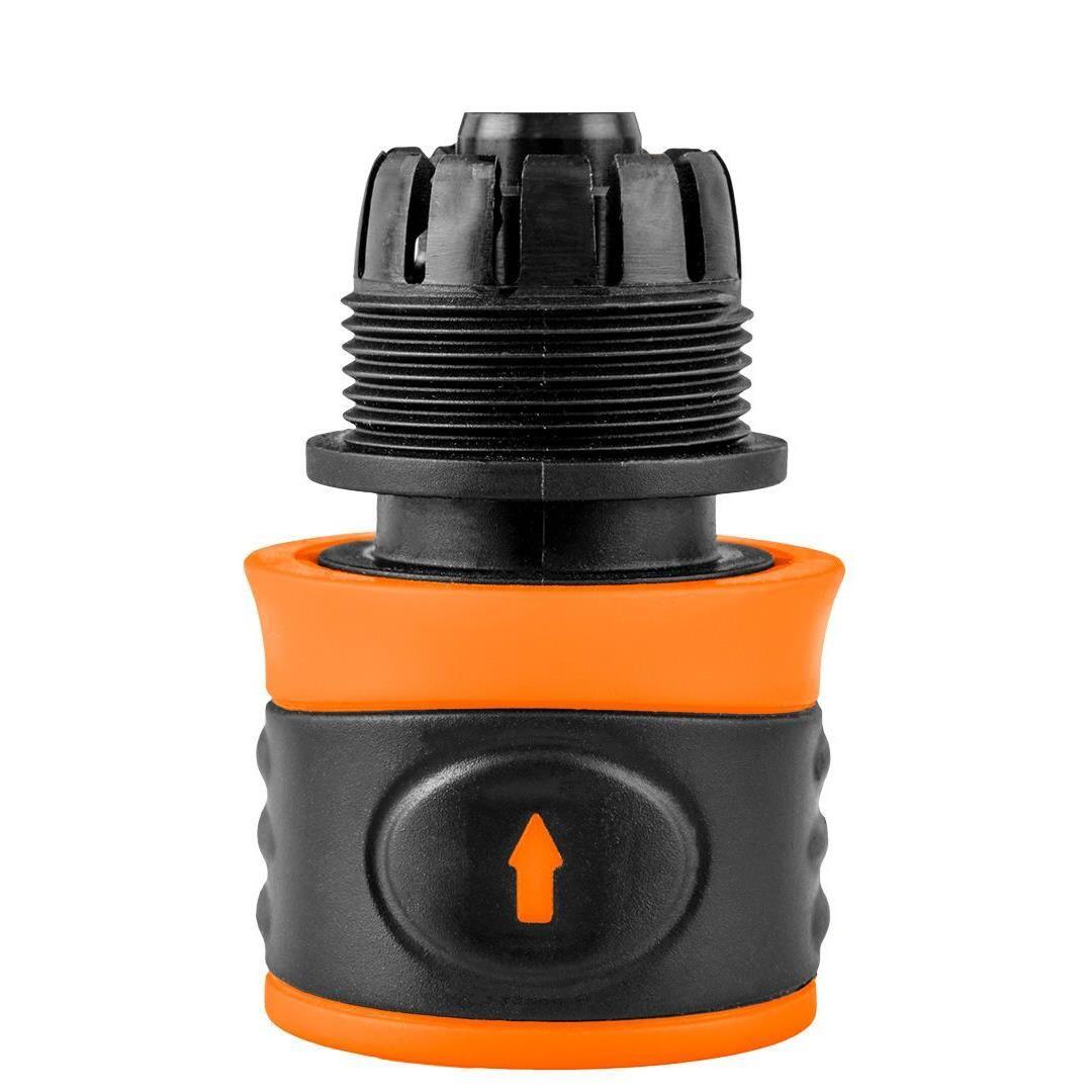 Furtun de gradina, NEO, cu pistol de stropit, carucior cu tambur, accesorii, 6 straturi, 1/2", 50 m