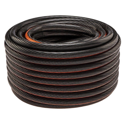 Furtun de gradina, NEO, cu pistol de stropit, carucior cu tambur, accesorii, 6 straturi, 1/2", 50 m