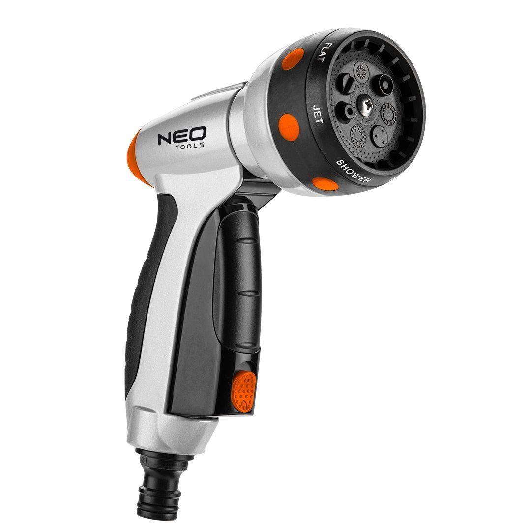 Furtun de gradina, NEO, cu pistol de stropit, carucior cu tambur, accesorii, 6 straturi, 1/2", 50 m