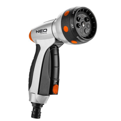 Furtun de gradina, NEO, cu pistol de stropit, carucior cu tambur, accesorii, 6 straturi, 1/2", 50 m