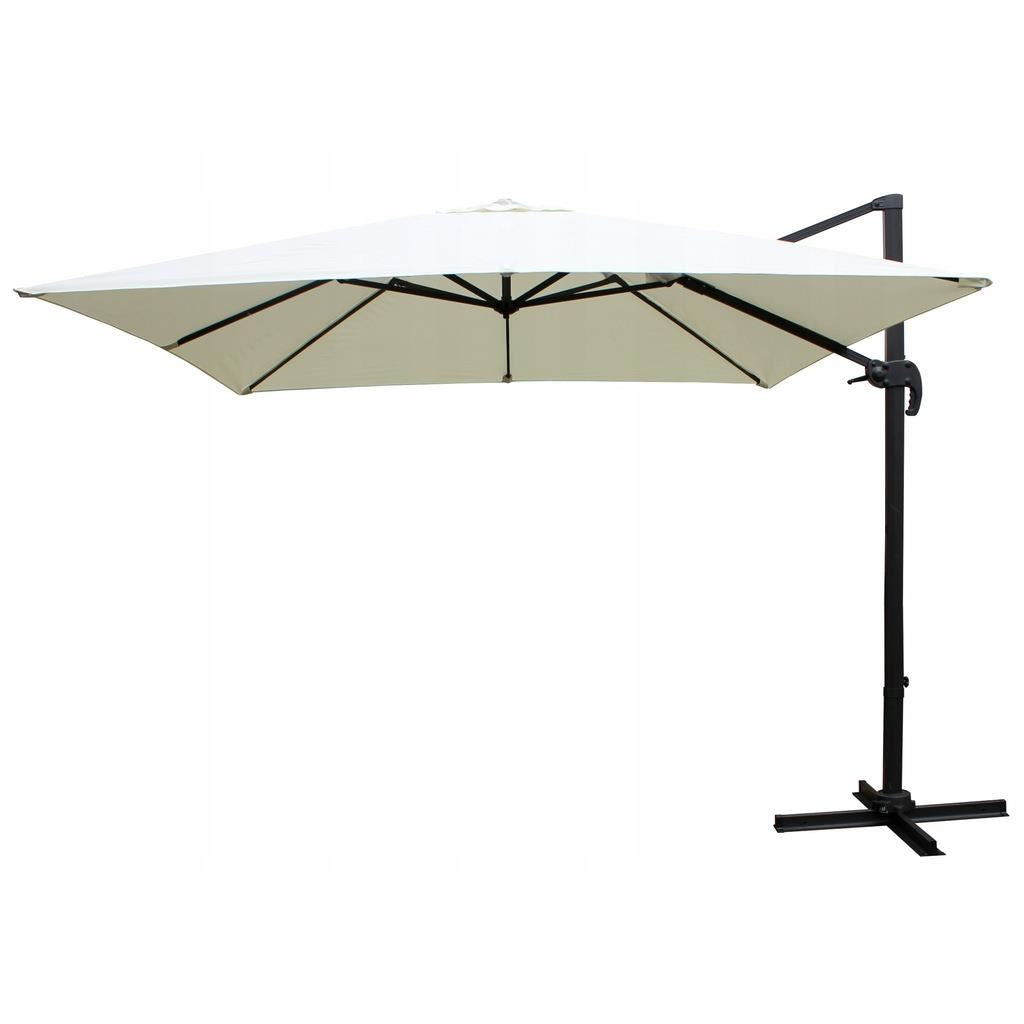 Umbrela gradina/terasa, patrata, cu articulatie, crem, 300x300 cm, Roma