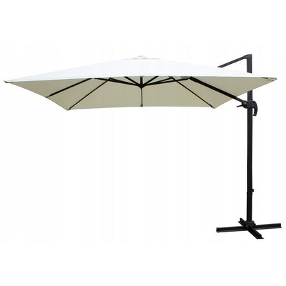 Umbrela gradina/terasa, patrata, cu articulatie, crem, 300x300 cm, Roma