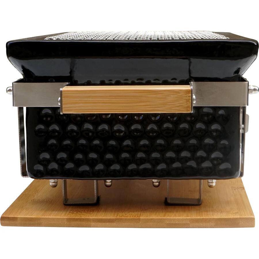Gratar cu carbuni, grill dreptunghiular, ceramic, Hibachi, 17x34x17.5 cm, Perfect Home