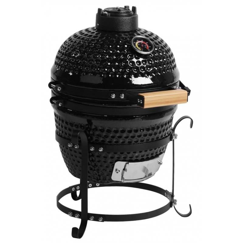 Gratar gradina, grill rotund, ceramic, cu capac, 35x40.5x55 cm, Kamado Egg 13