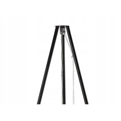 Gratar de gradina cu carbuni, grill rotund, trepied ajustabil, 64.5x64.5x150 cm, Chomik