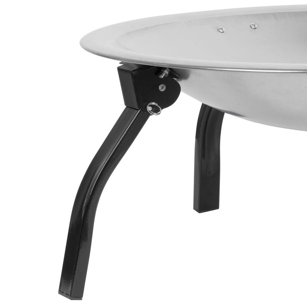 Vatra de foc cu gratar de gradina, grill rotund, metal, 57x40 cm, Strend Pro BBQ Mara