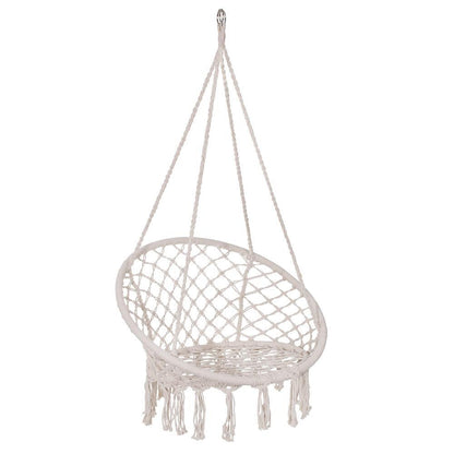 Hamac brazilian, tip scaun, Springos, crem, max 150kg, 79x80x120 cm