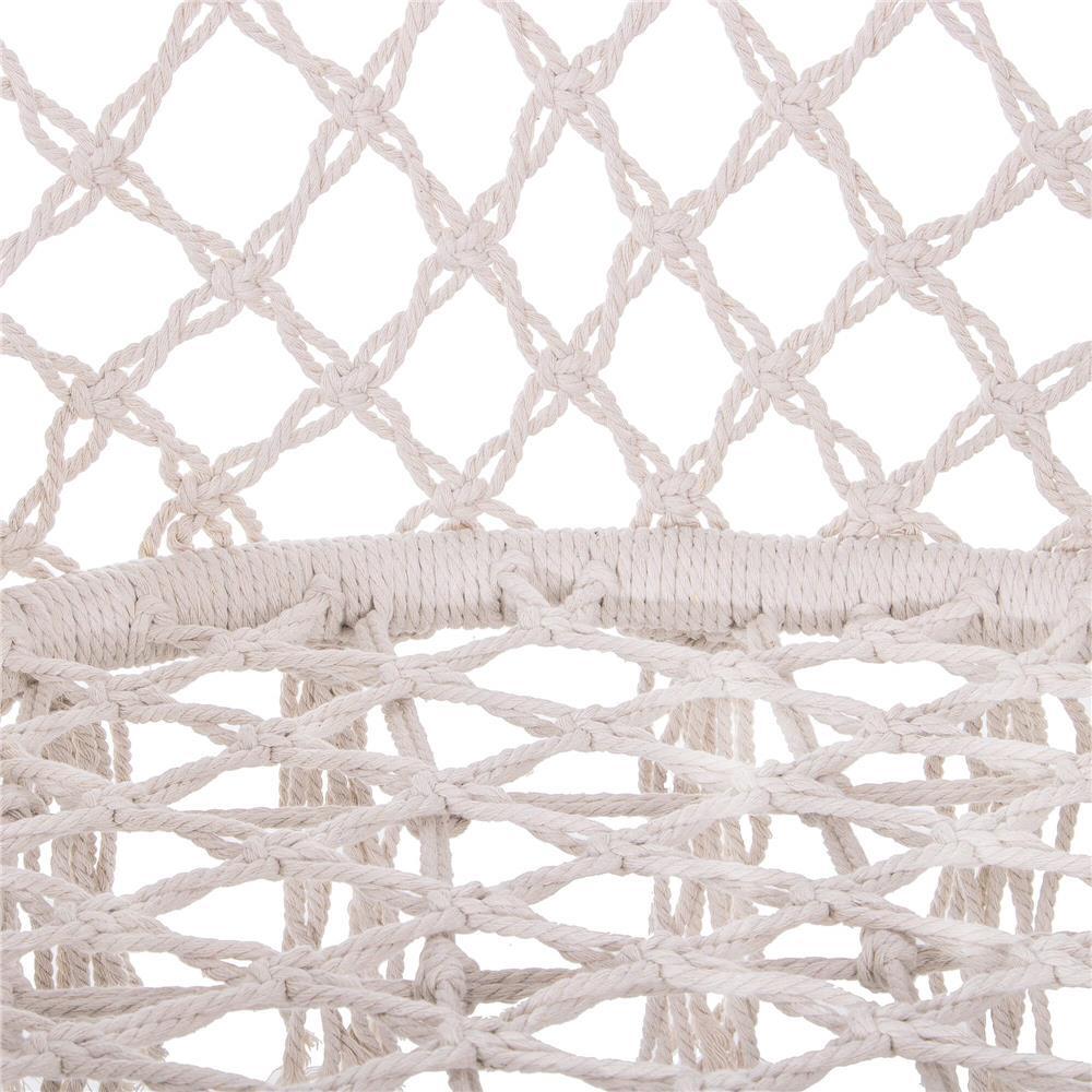 Hamac brazilian, tip scaun, Springos, crem, max 150kg, 79x80x120 cm