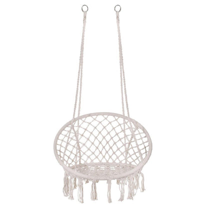 Hamac brazilian, tip scaun, Springos, crem, max 150kg, 79x80x120 cm