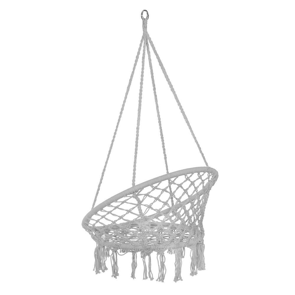 Hamac brazilian, tip scaun, Springos, gri, max 150kg, 79x80x120 cm