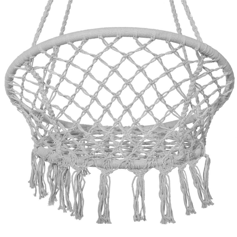 Hamac brazilian, tip scaun, Springos, gri, max 150kg, 79x80x120 cm