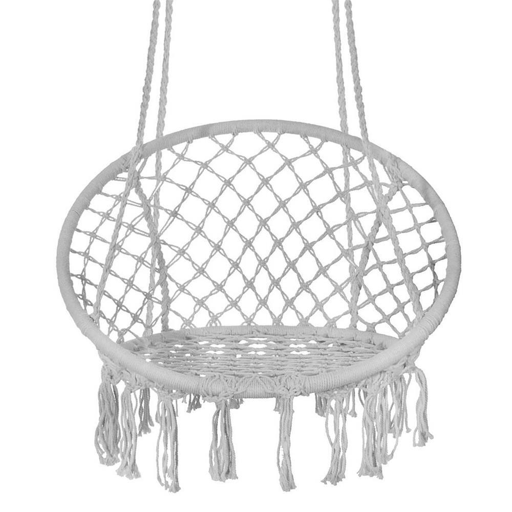 Hamac brazilian, tip scaun, Springos, gri, max 150kg, 79x80x120 cm