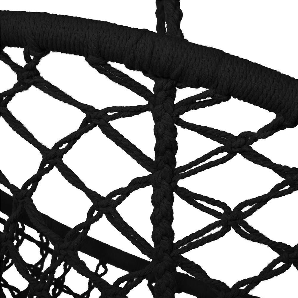 Hamac brazilian, tip scaun, Springos, negru, max 150kg, 79x80x120 cm