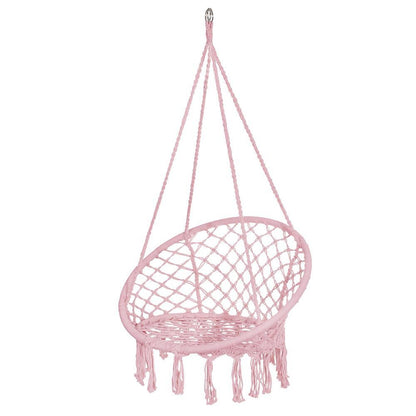 Hamac brazilian, tip scaun, Springos, roz, max 150kg, 79x80x120 cm