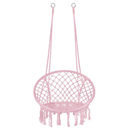 Hamac brazilian, tip scaun, Springos, roz, max 150kg, 79x80x120 cm