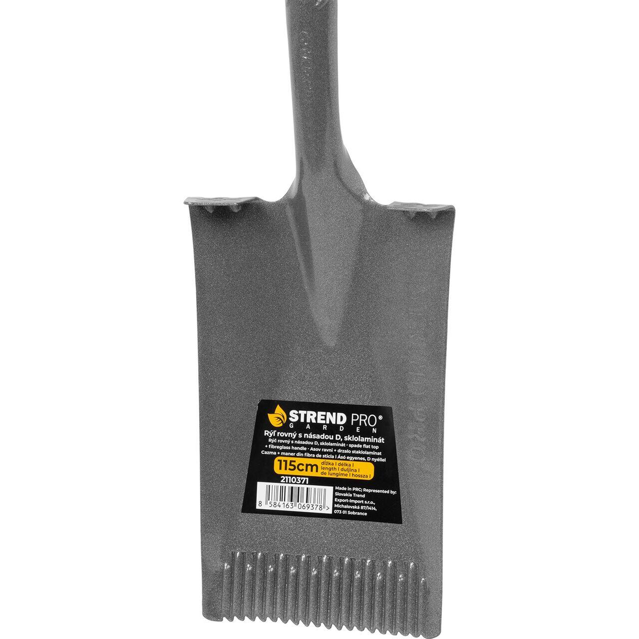 Harlet, cazma, drept, cu margini zimtate, maner fibra sticla, 115 cm, Strend Pro