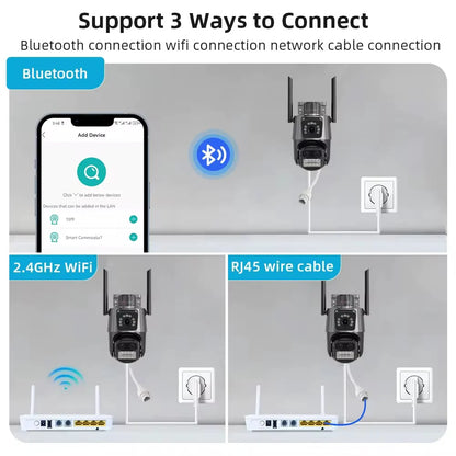 Cameră Supraveghere WiFi Exterior/Interior – HD, Night Vision, Alertă pe Telefon - SolPlant.ro