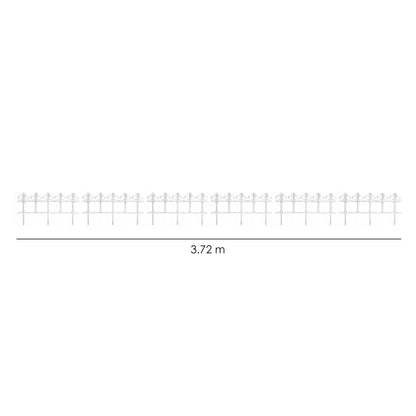 Gard de gradina decorativ, din plastic, maro inchis, set 6 buc, 3.72 m x 34 cm