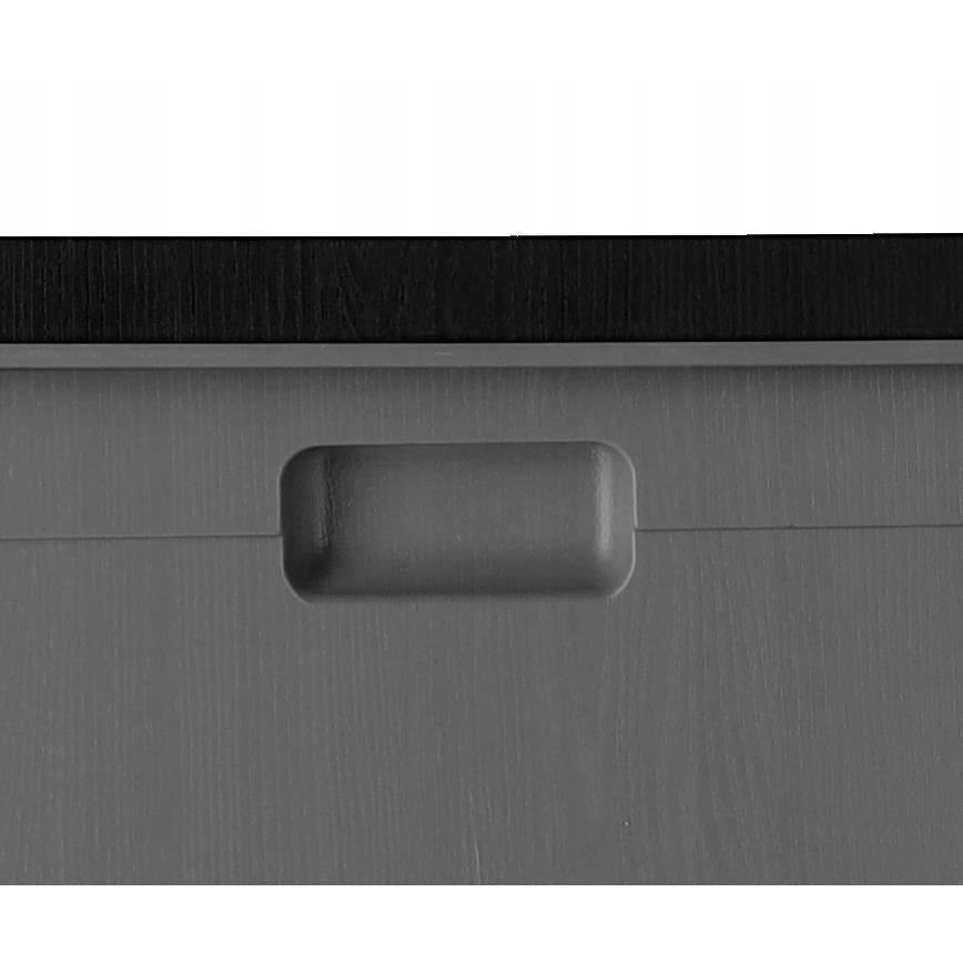 Lada depozitare de gradina, capac cu telescop, gri si negru, 109x51.3x55.2 cm