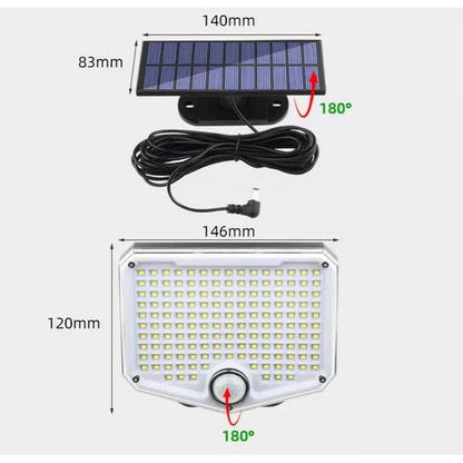 Lampa solara de perete, LED 8 W, panou extern, 2000 mAh, 3 moduri, IP65, Breckner Germany