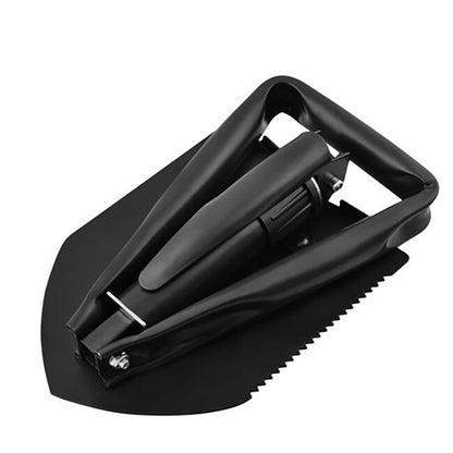 Lopata multifunctionala, pliabila, metalica, negru, 3 in 1, 60x16 cm, Trizand
