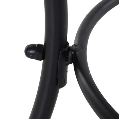Masa gradina/terasa/balcon pentru exterior, patrata, metalica, negru, 45x45x50 cm