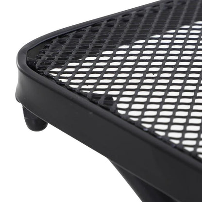Masa gradina/terasa/balcon pentru exterior, patrata, metalica, negru, 45x45x50 cm