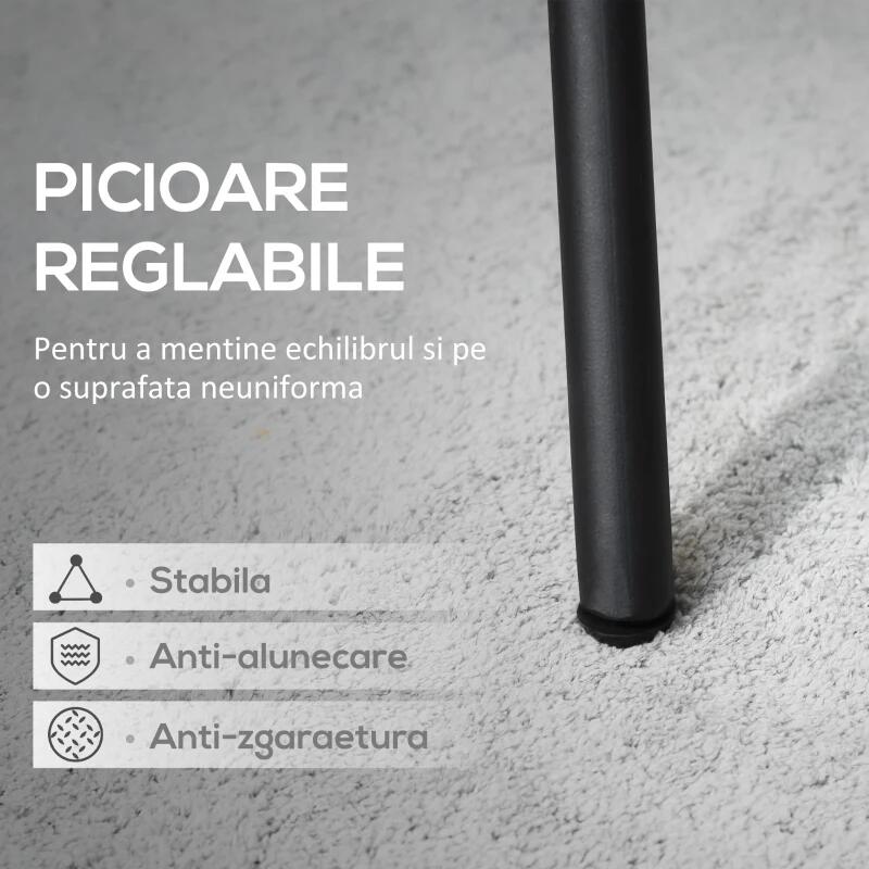 Masa gradina/terasa/balcon pentru exterior, rotunda, metalica, negru, 91x71.5 cm